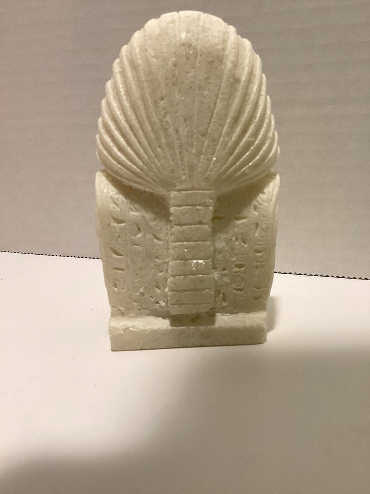 Egyptian Figure Stone White 4” Pharaoh