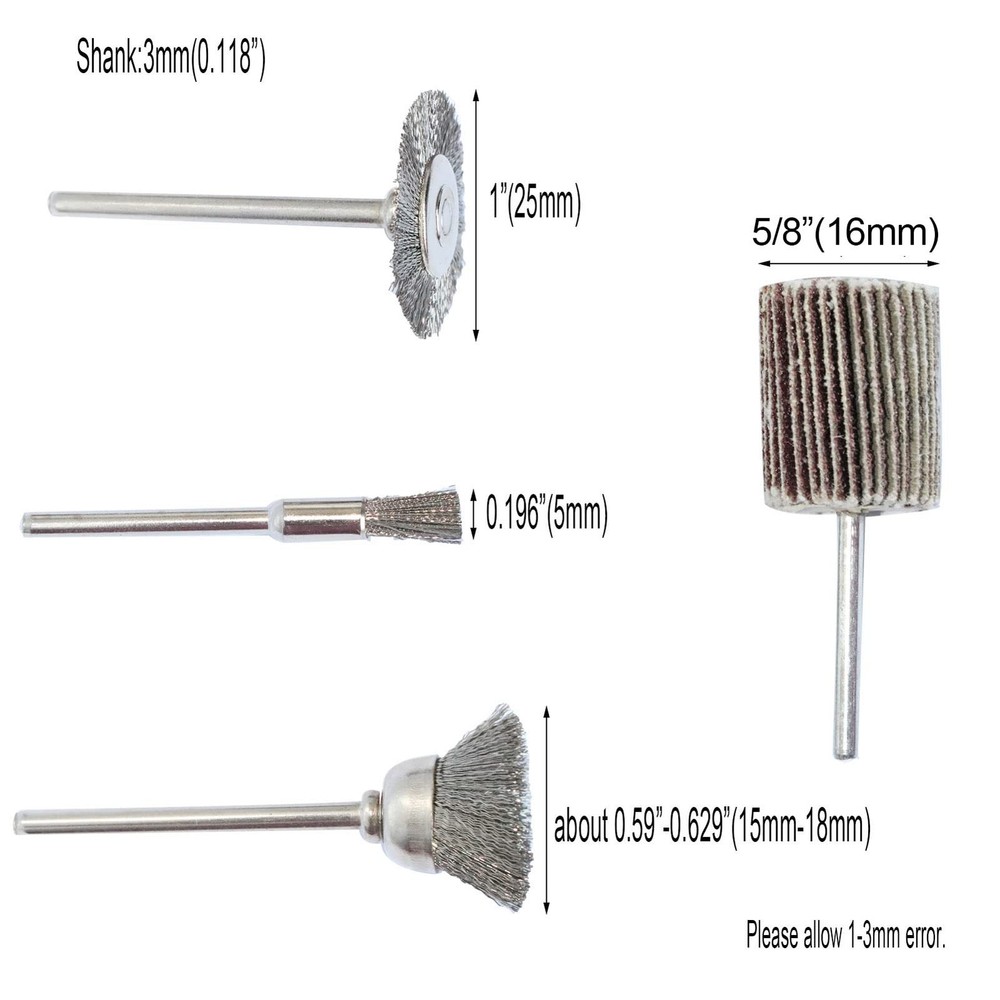 Abrasive Wheel Buffing Polishing Wheel Wire Brushes for Rotary Tool Accessories