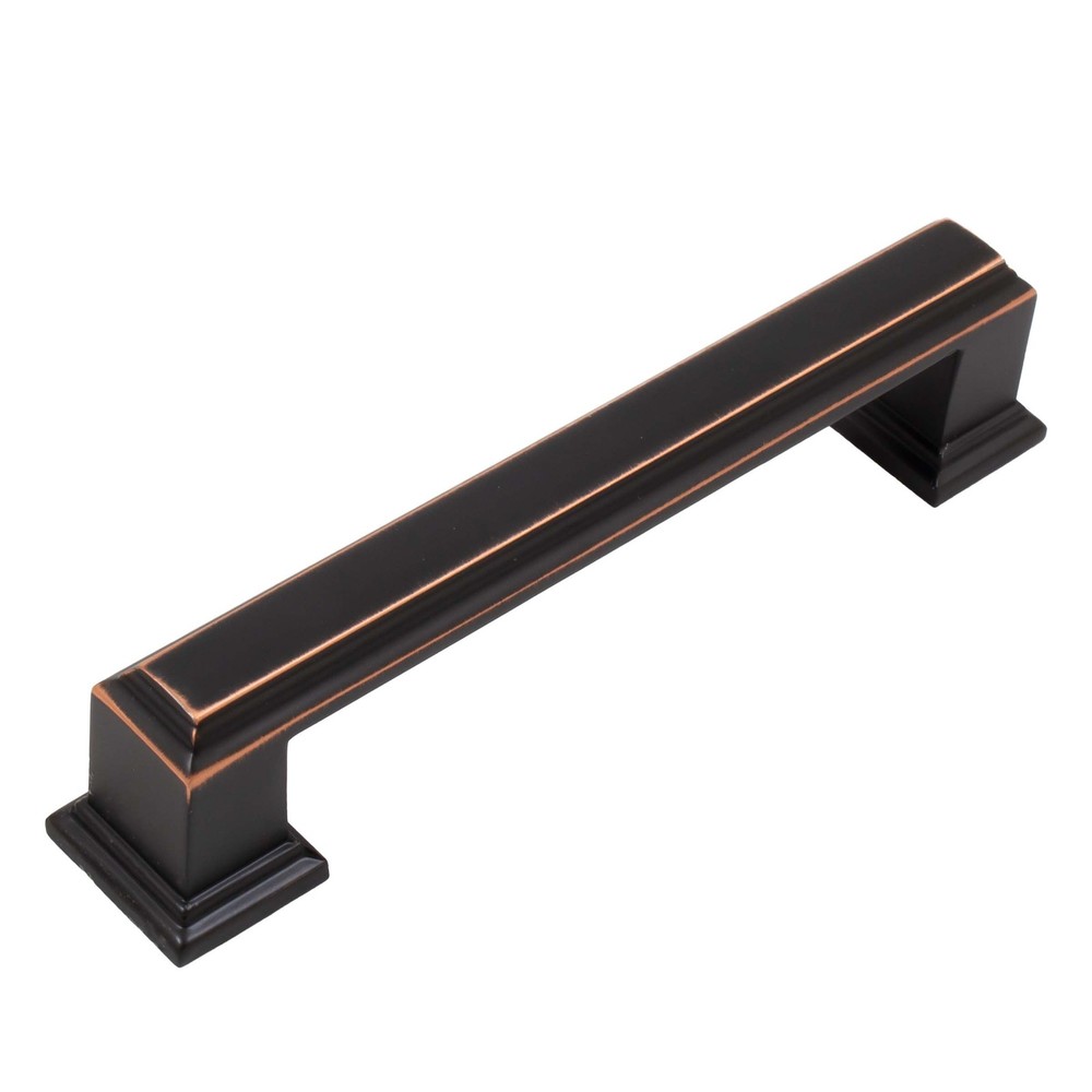 Metropolis Cabinet Pull, 96 Millimeters, Vintage Bronze by Stone Harbor Hardware