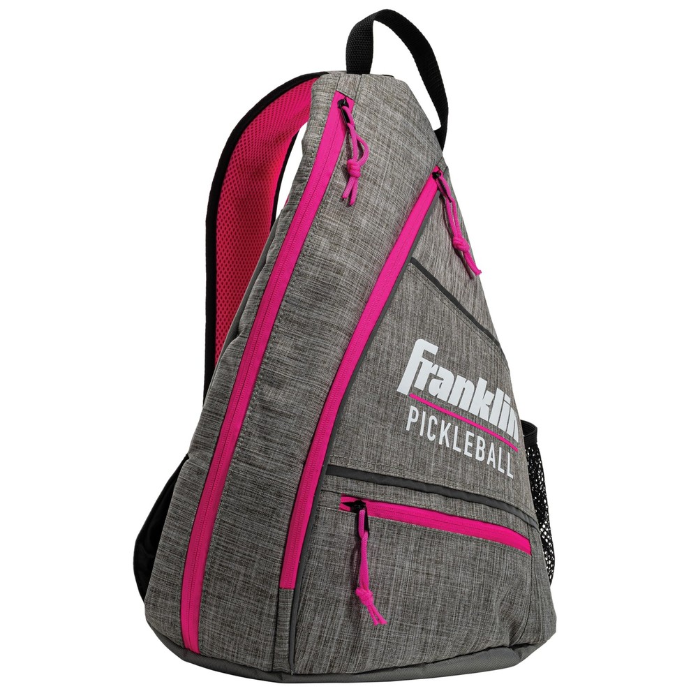 Pickleball-X Elite Performance Sling Bag - Official One Size, Gray/Pink