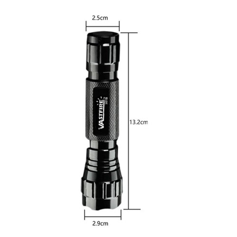 Hunting LED Flashlight Night White Light QD Release Side 20mm Rail Mount Torch