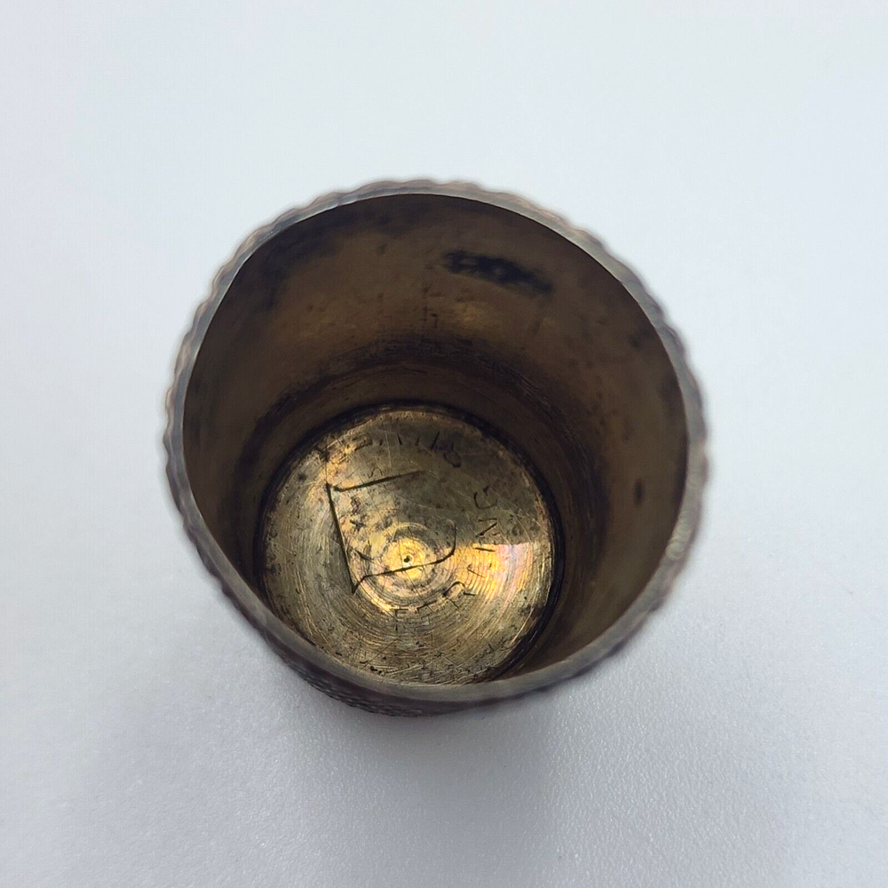 Vintage Simons Bros Grape Vine Sterling Silver Thimble