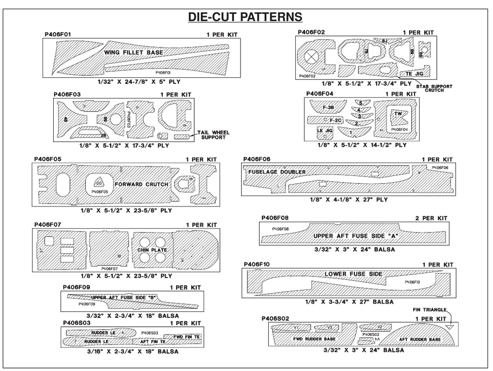 Plans for P40E Warhawk 64 inch wing.