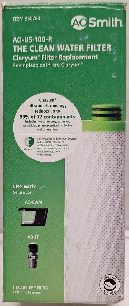 AO Smith AO-US-100-R The Clean Water Filter Claryum Replacement Filter