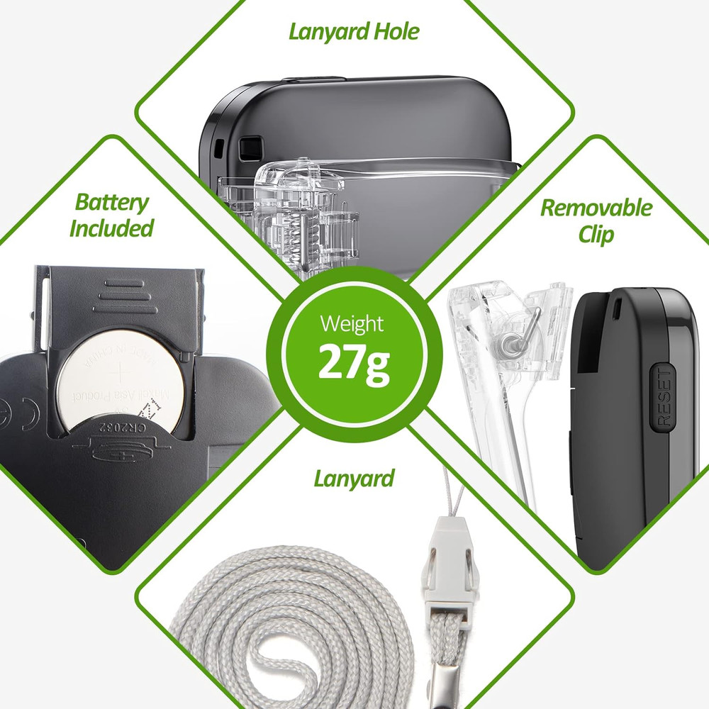 3D Pedometer for Walking, Simple Step Counter for Walking with Removable Clip an