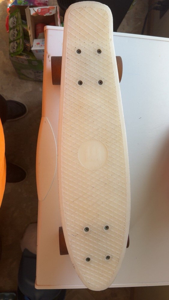 Mayhem White pennyboard with LED Light-Up Wheels