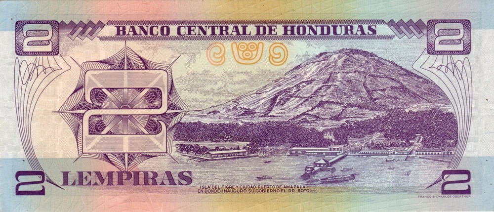 Banknote Honduras 2 Lempira 2006 P80Af