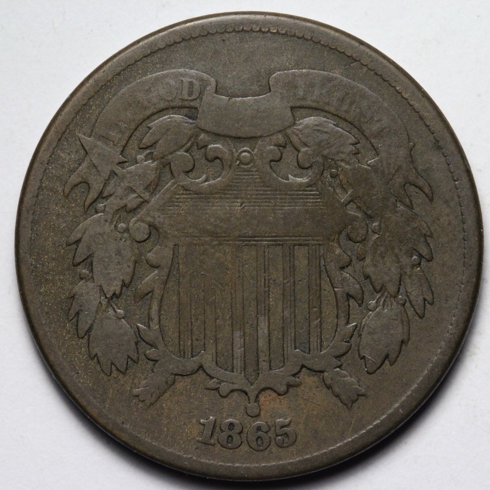1865 Two Cent Piece FINE E344 IDCM