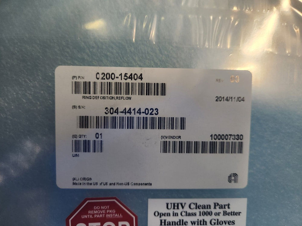 AMAT APPLIED MATERIALS 0200-15404 RING, DEPOSITION, REFLOW