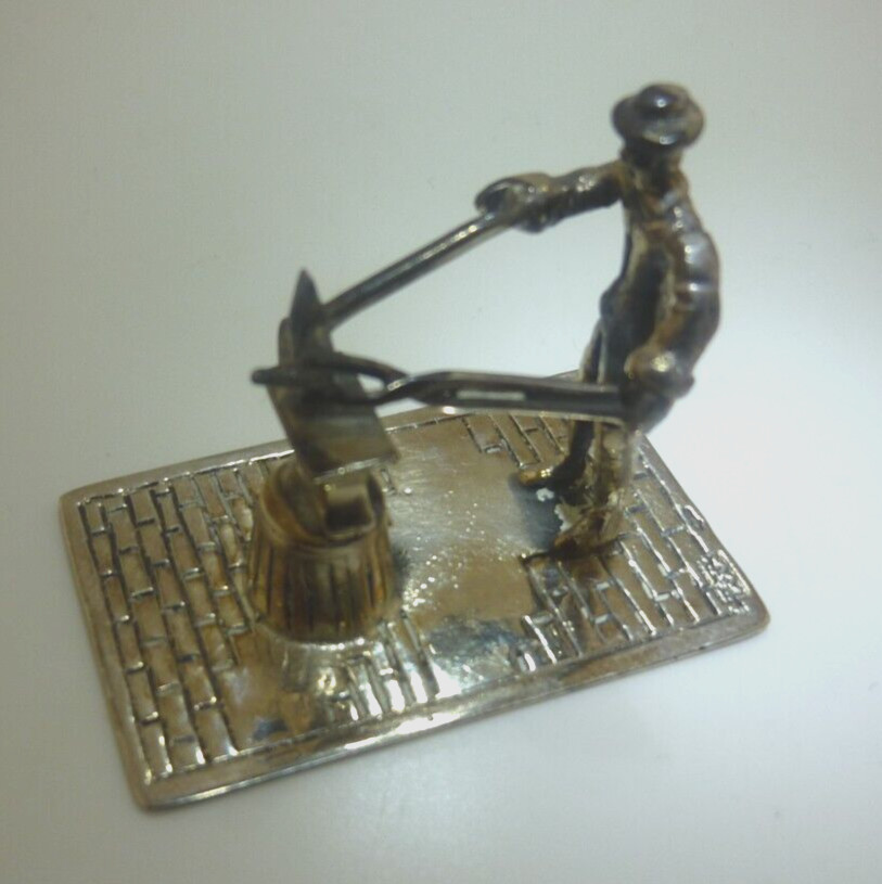 Antique Dutch 835 Silver BLACKSMITH Hallmarked miniature