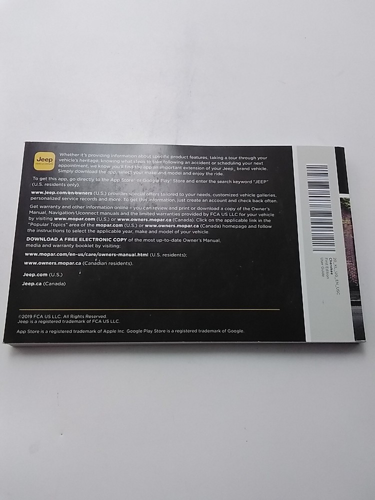 2020 Jeep Cherokee User Guide OEM