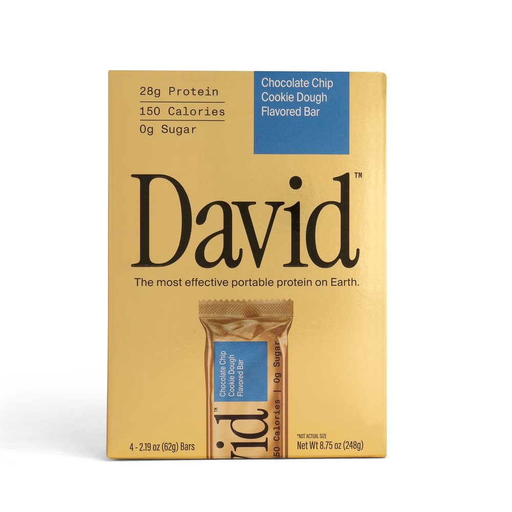 David High Protein Bars, Chocolate Chip Cookie Dough, 28G Protein (4 Count)