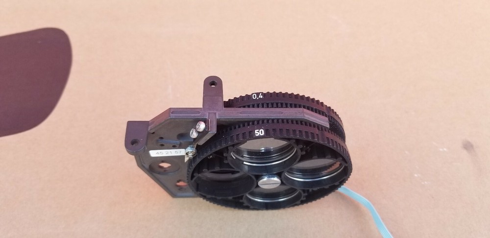 Zeiss axioplan2 Microscope Objective Prism Wheel Coded Output With 3 Prizms