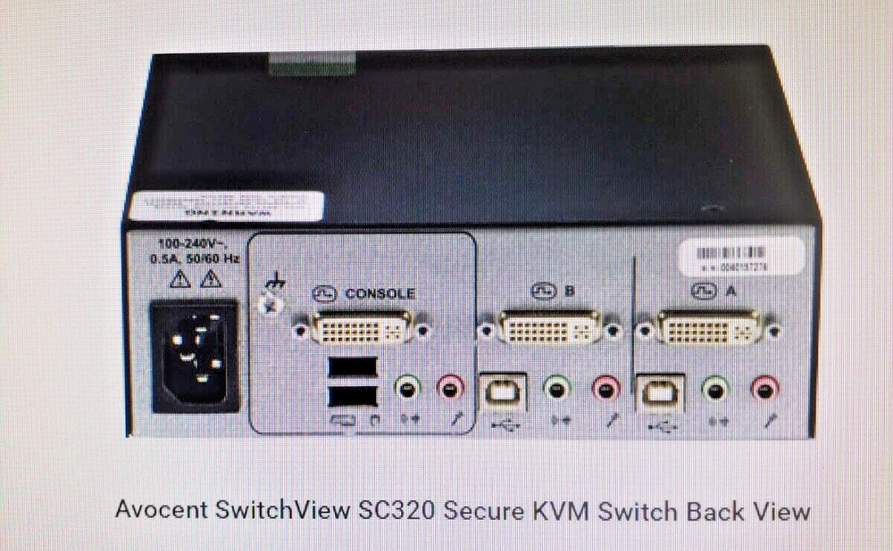 Avocent SwitchView SC320 1x2 Secure KVM