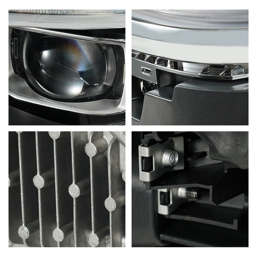 For 2021-2024 Ram 1500 Full LED Projector Headlight Chrome Bezel Left Driver