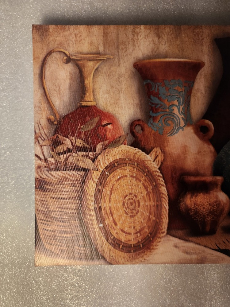 Decorative Canvas Art 8½"×8½" Vases, Jugs, Basket