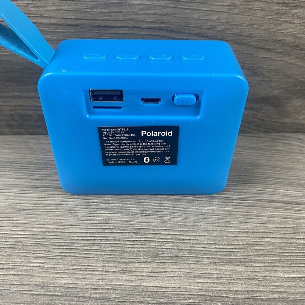 PORTABLE BLUE POLAROID BLUETOOTH SPEAKER WORKOUT TRAVEL TESTED