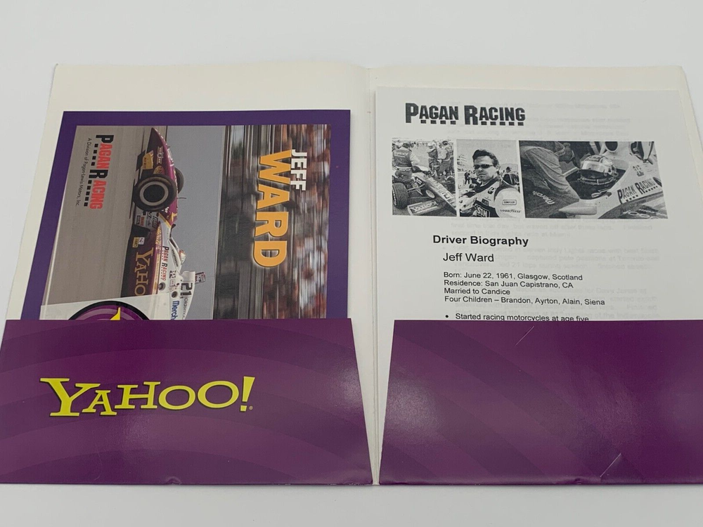 2000 Pagan Racing Media Guide Kit Jeff Ward Indy
