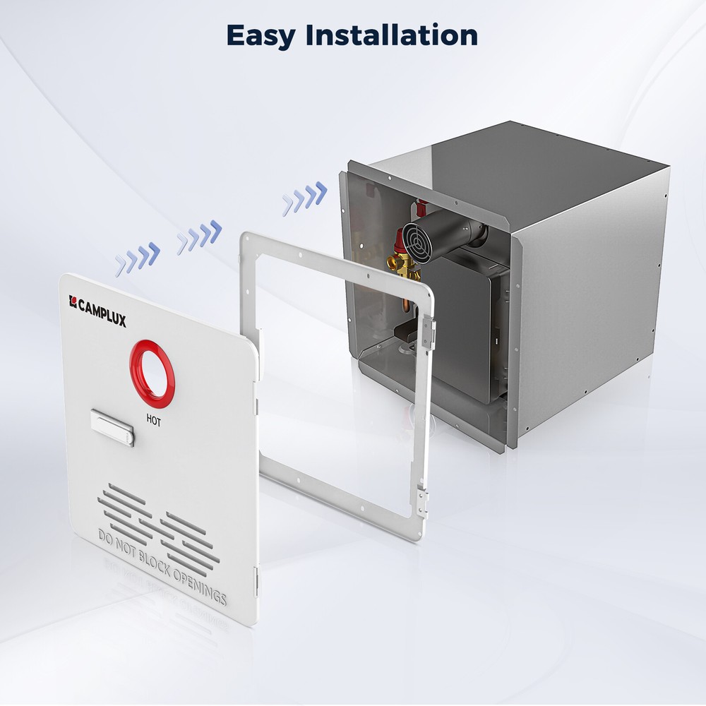 CAMPLUX RV Tankless Water Heater Door - 15x15", Waterproof, for 4/6 Gallon Tanks