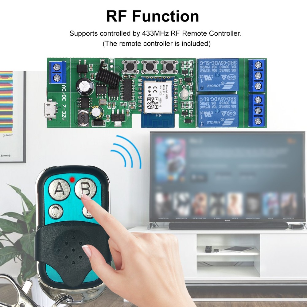 1 Pack Smart Wifi Switch Module Remote Control For Home ZTDC