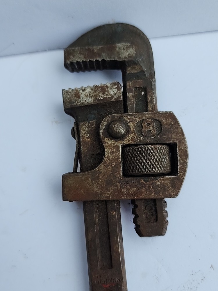 Vintage Durex Pipe Wrench 8'' West Germany Solid Steel