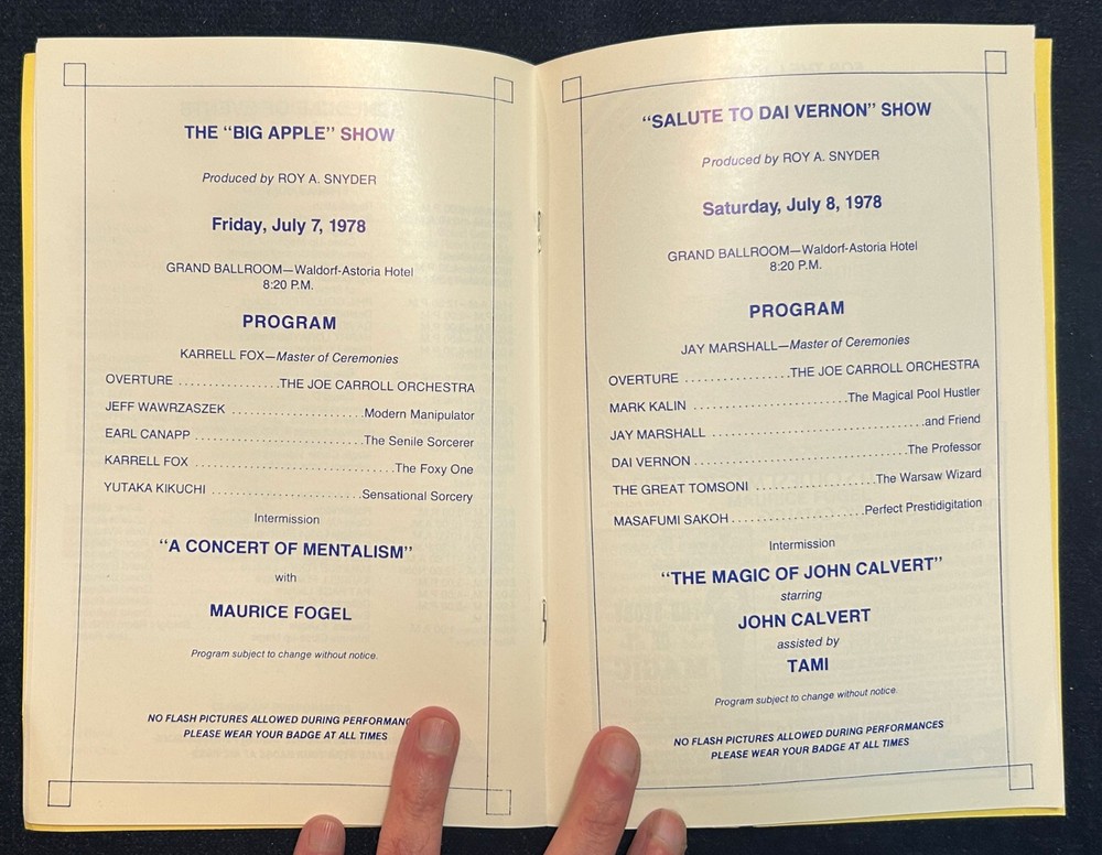 SAM 50th Anniversary Convention Program -1978