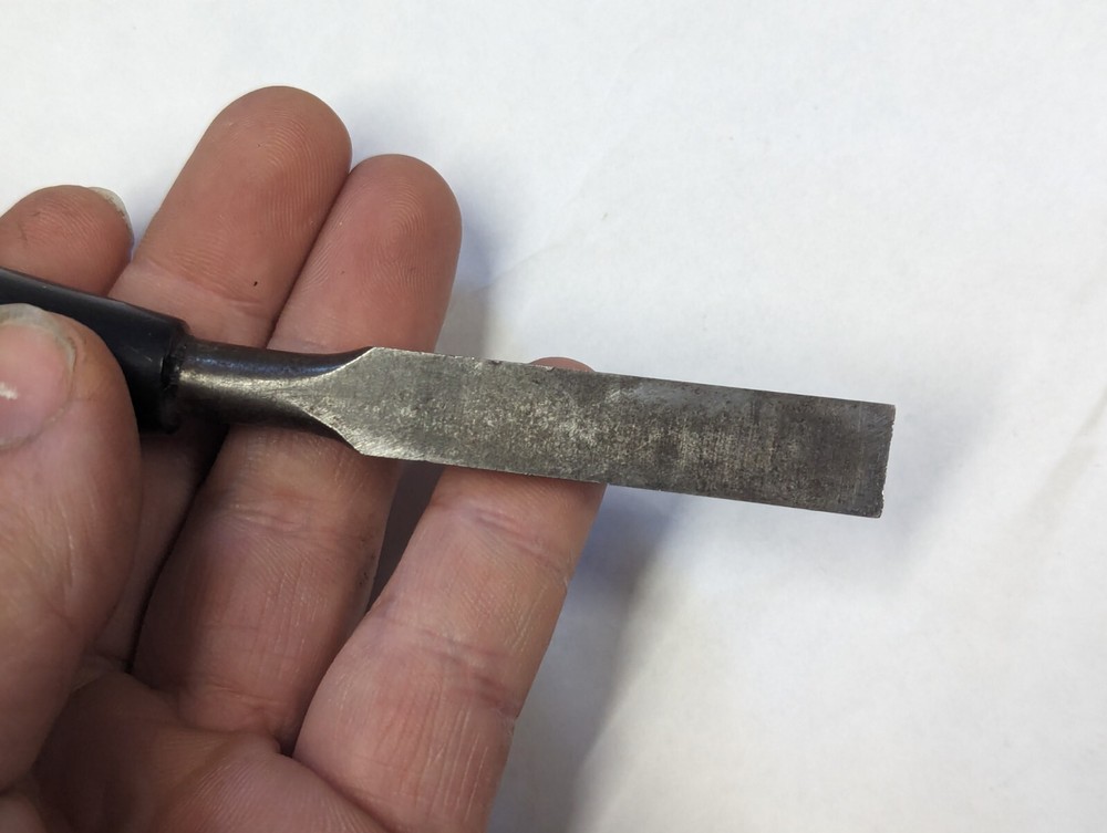 Vintage Stanley 1/2" Everlasting Black Plastic Handle USA Chisel