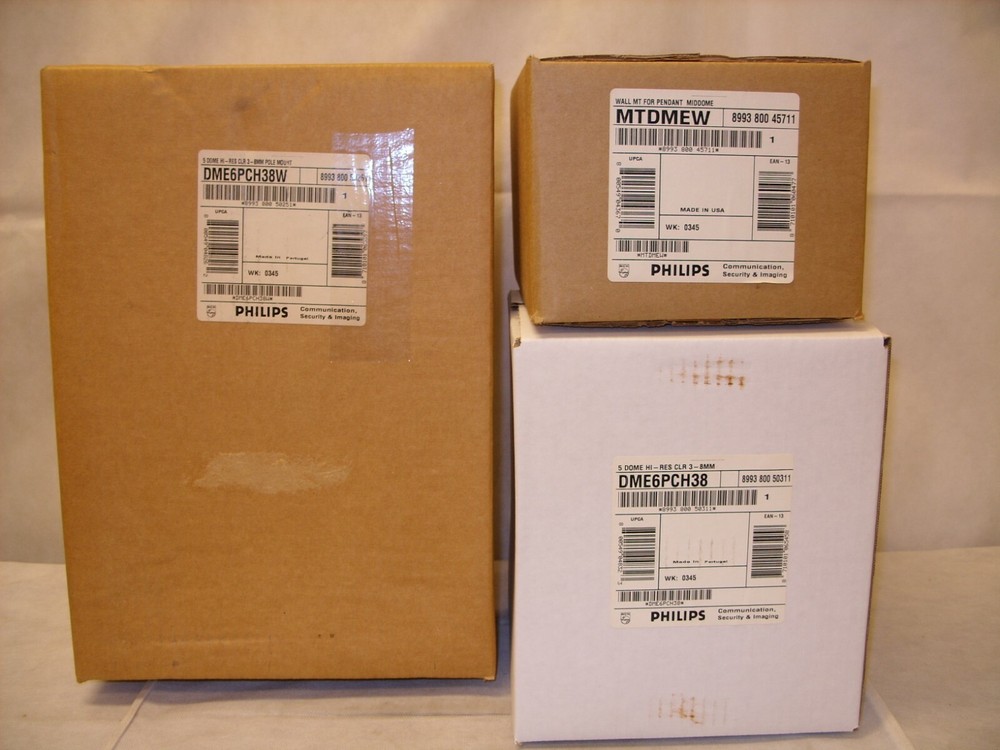 Bosch Philips Fixed Dome CCTV Surveillance Camera & Mount Kit DME6PCH38W - NOS