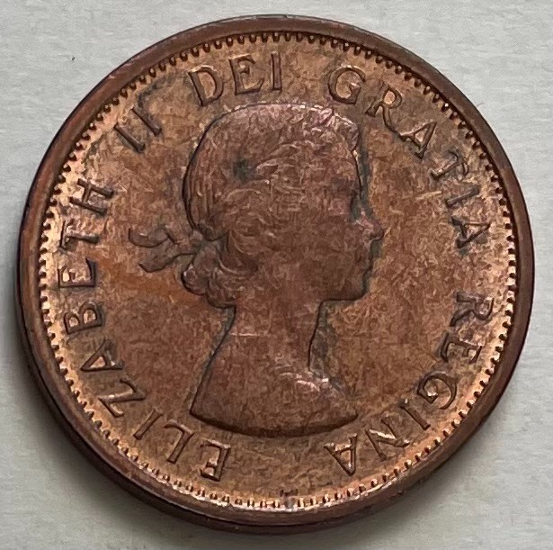 Canada 1 Cent 1964 - Maple Leaf - Young Queen Elizabeth II