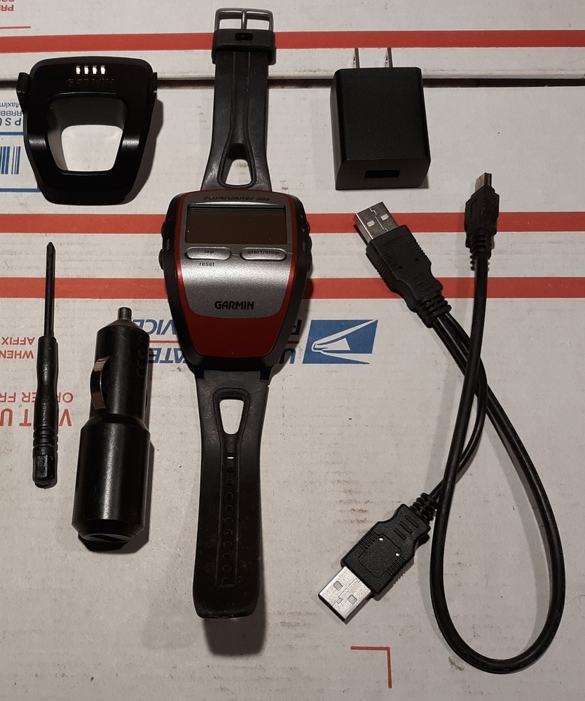 Garmin #305 Forerunner GPS Watch Bundle. Includes Charger Dock, AC & DC Power...