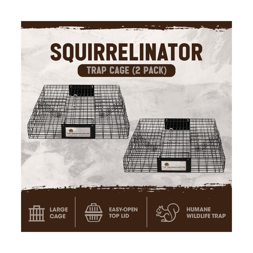 Rugged Ranch 2‑Pack Squirrelinator Multi‑Catch Squirrel Trap, Wire C