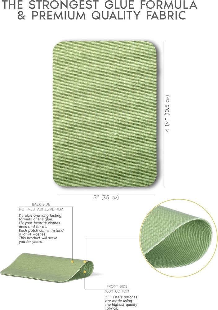 ZEFFFKA Premium Quality Fabric Iron-on Patches Inside & 1-Pack, Multicolor