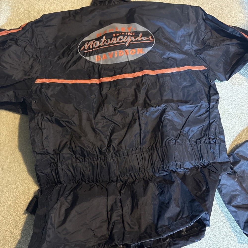 Harley Davidson authentic Rain Gear Reflective Jacket & Bib Overall Size X-Small