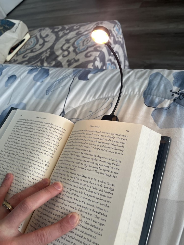 Rechargeable Book Reading Light - Adjustable Brightness, 3 Color Temperatures