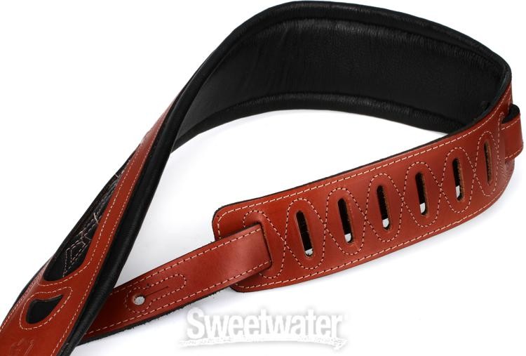 Levy's PM31 Veg-Tan Leather Guitar Strap - Walnut