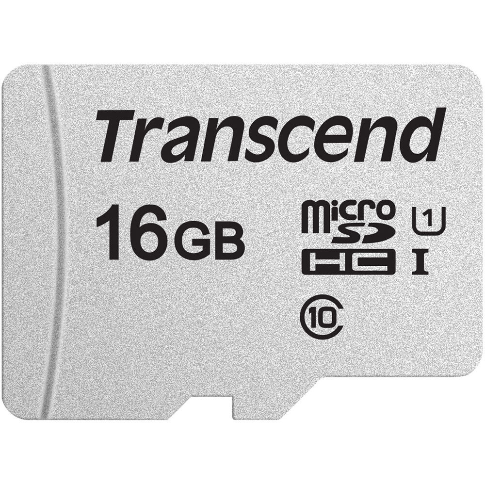 2 Units Transcend 16GB MicroSD Class 10 Micro SDHC Memory Card with SD Adapter