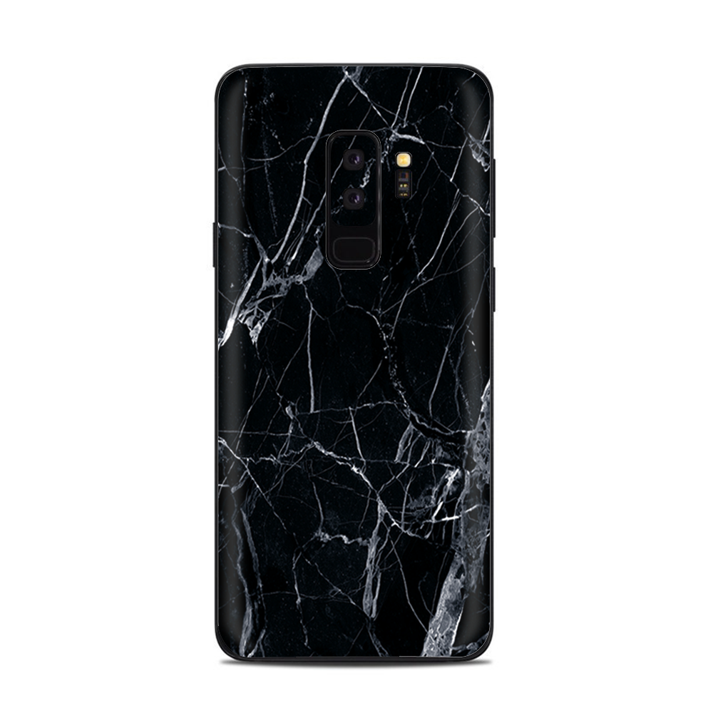 Samsung Galaxy S9 Plus Skins Decals - Black Marble Granite White