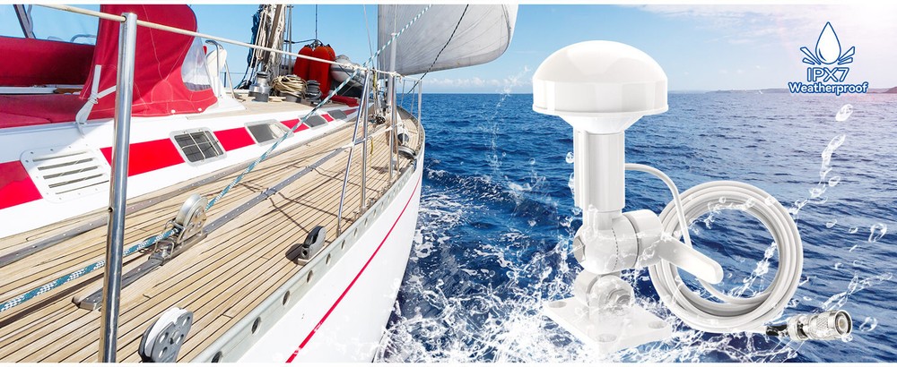 Boat Marine GPS Navigation External Antenna + Bracket for Garmin GPSMAP Trimble