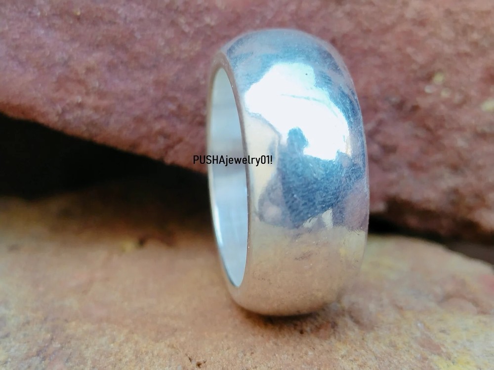 Sterling Silver Plain Band Comfort Fit Ring Solid 925 dome ring All Size .......