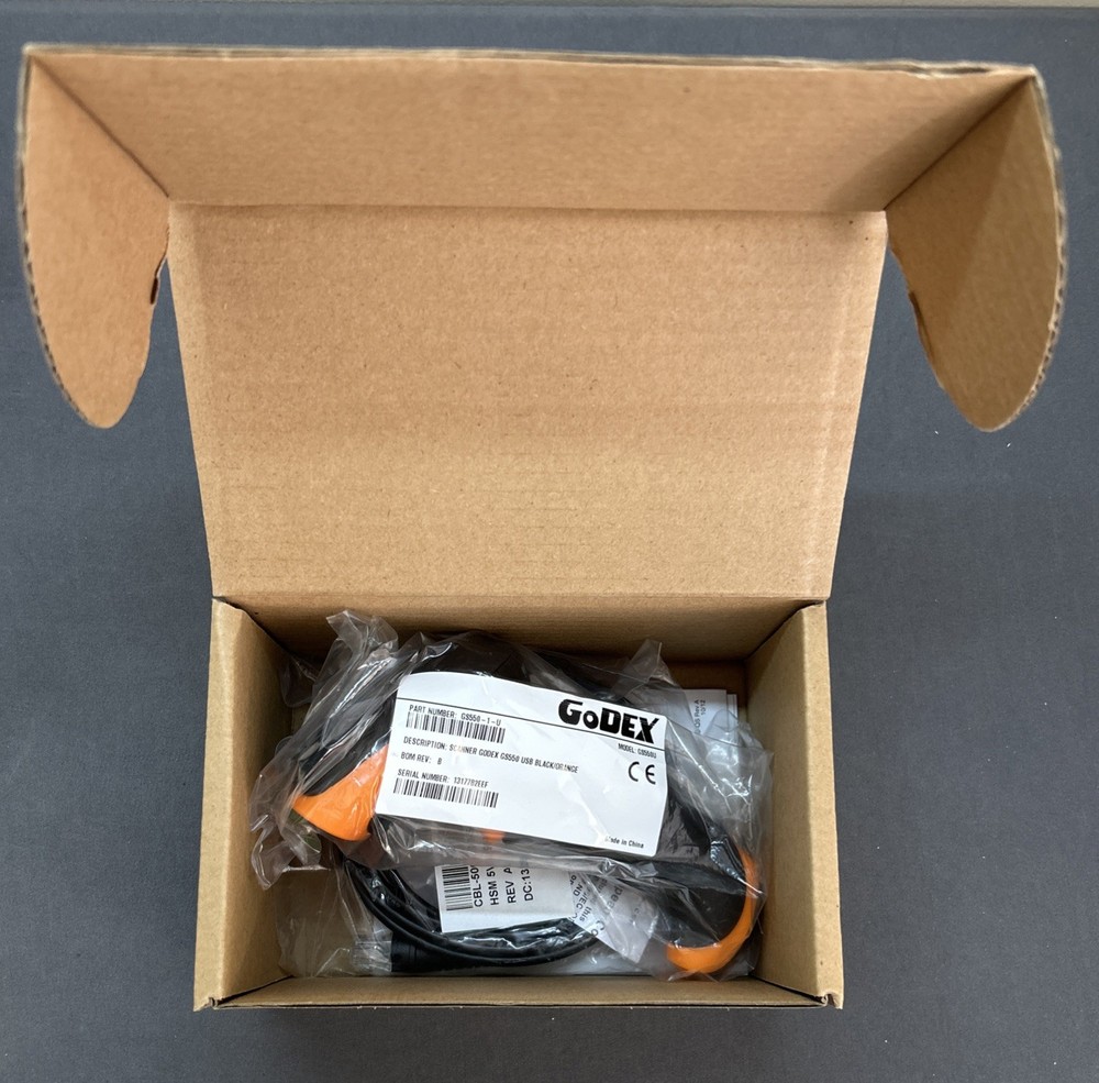 GoDex GS550U Laser Barcode Scanner New/Open Box