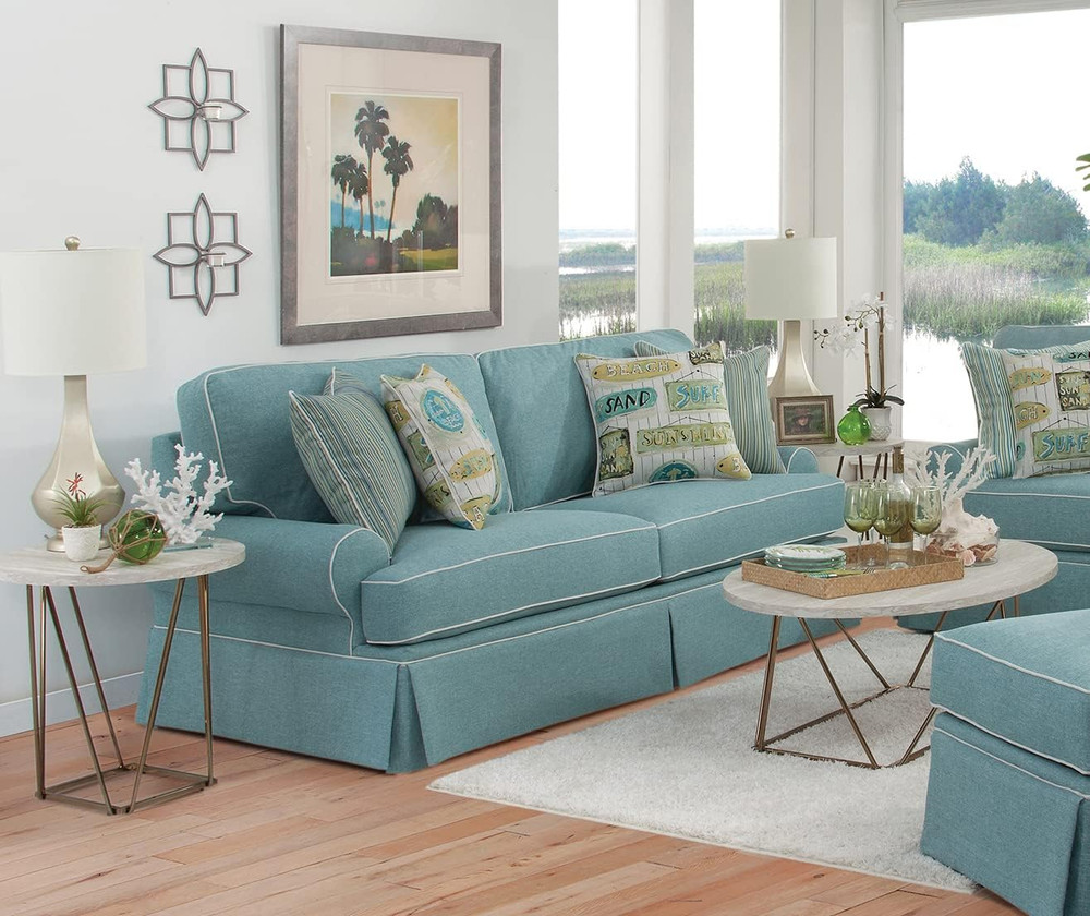 Coastal Aqua Sleeper Sofa by  - Stylish & Comfortable