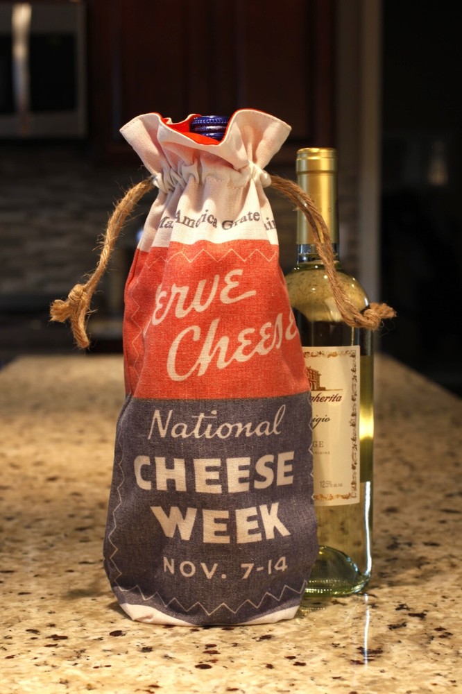 Wine Bottle Bags - National Cheese Week Design 2
