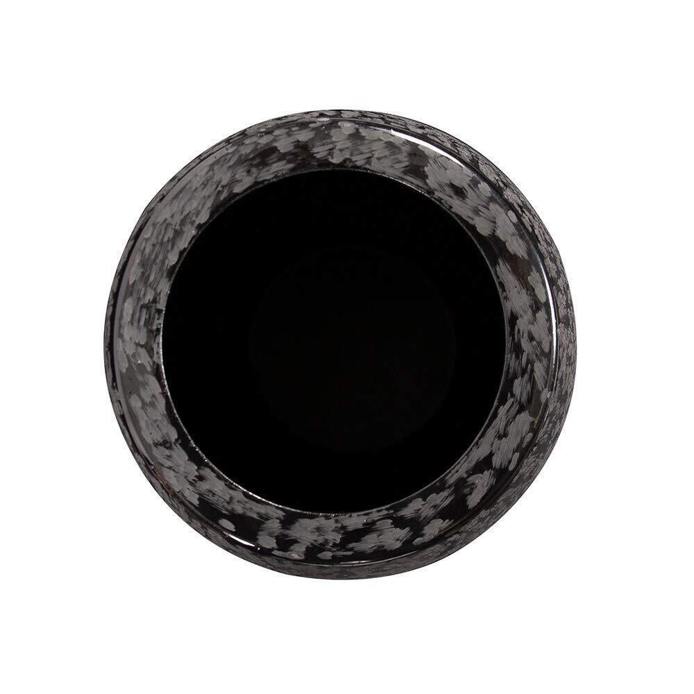 Chiseled Texture Black Iron Cylinder Vase Large