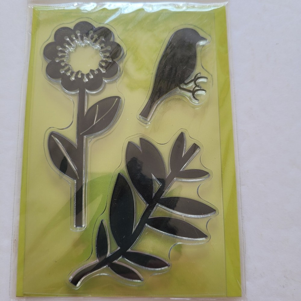 Bird & Flower Ditto Clear Stamp SC0464