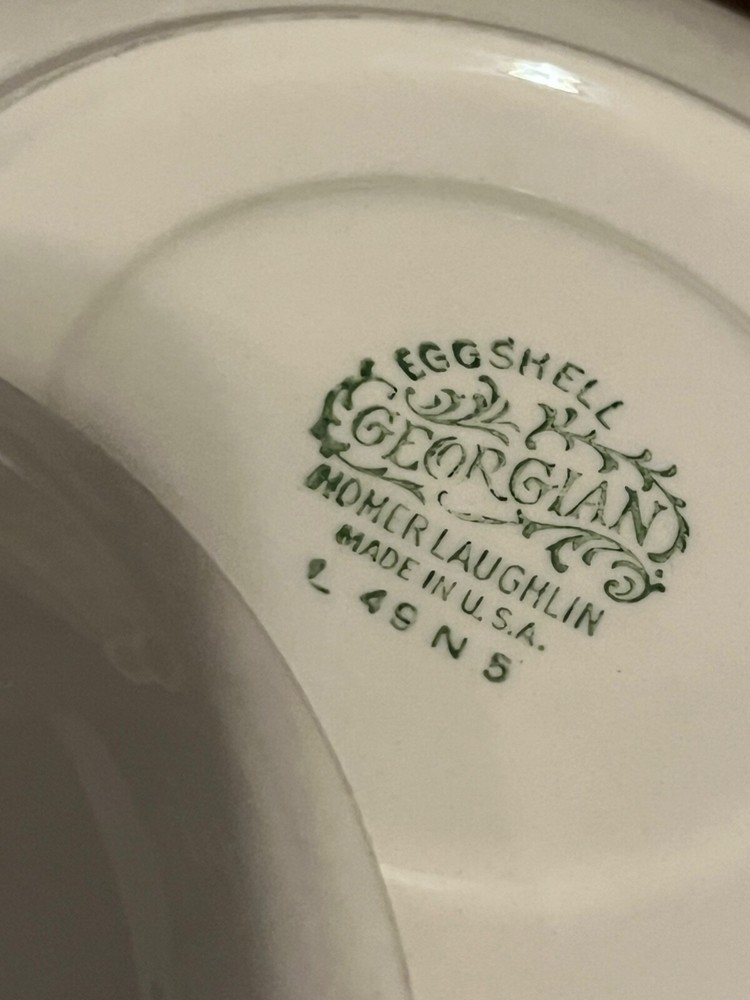 Homer Laughlin -Georgian Eggshell-Countess Pattern-1943-5 piece Set