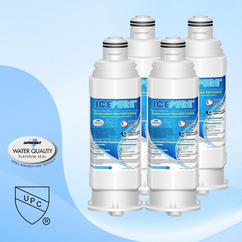 Fit For Samsung DA97-17376B  HAF-QIN Refrigerator Water Filter 4 Pack Icepure