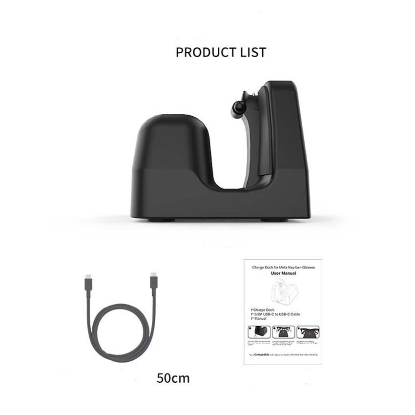 Charging Dock AI Glasses Convenient Charging Dock for Meta Wayfarer