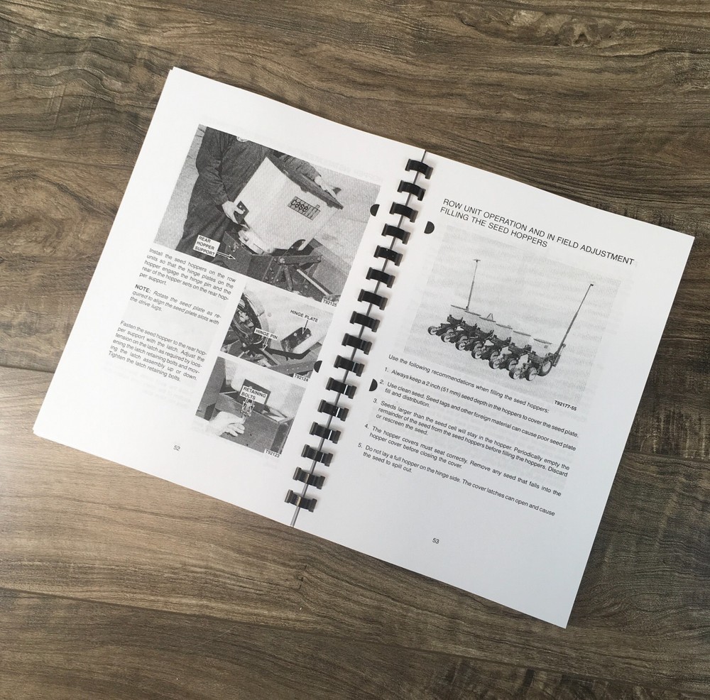 Case Ih 900 Planter Unit Plate Type Operators Owners Manual