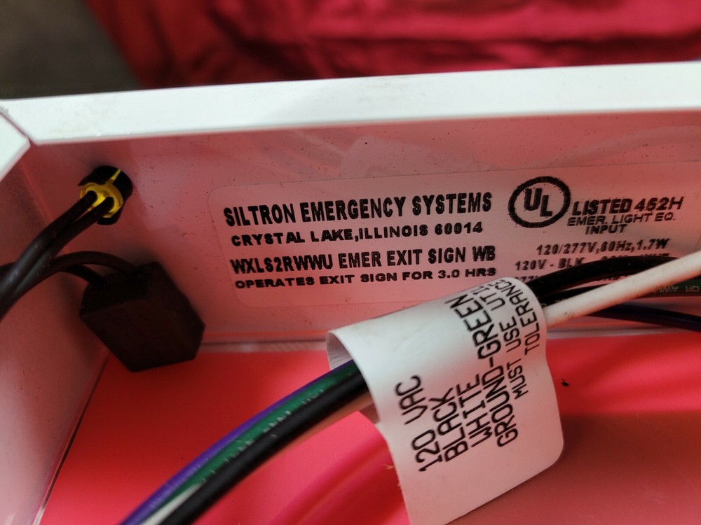 Siltron Exit Sign LED WXLS2RWWU, 2 Sided