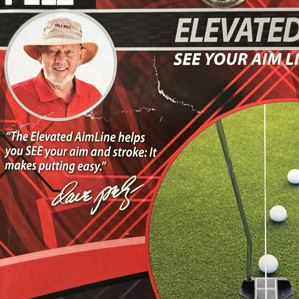 Dave Pelz Golf Elevated Aim Line Putting Training Aid White -New